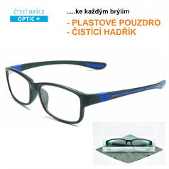 OPTIC+ Excellent, dioptrické čtecí brýle, modré